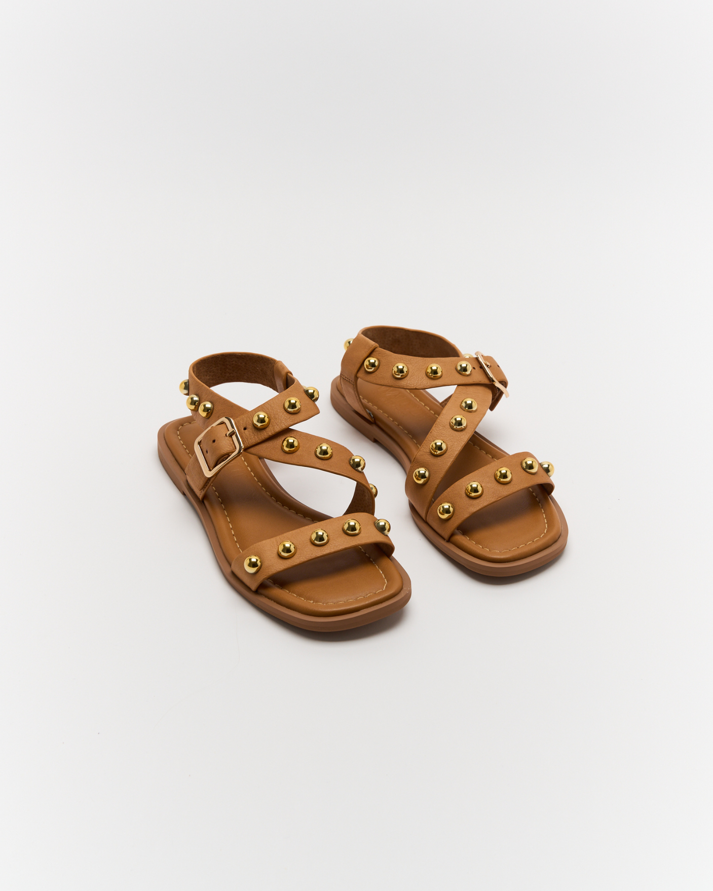 Walnut Melbourne Reid Leather Sandal (Coconut Tan)