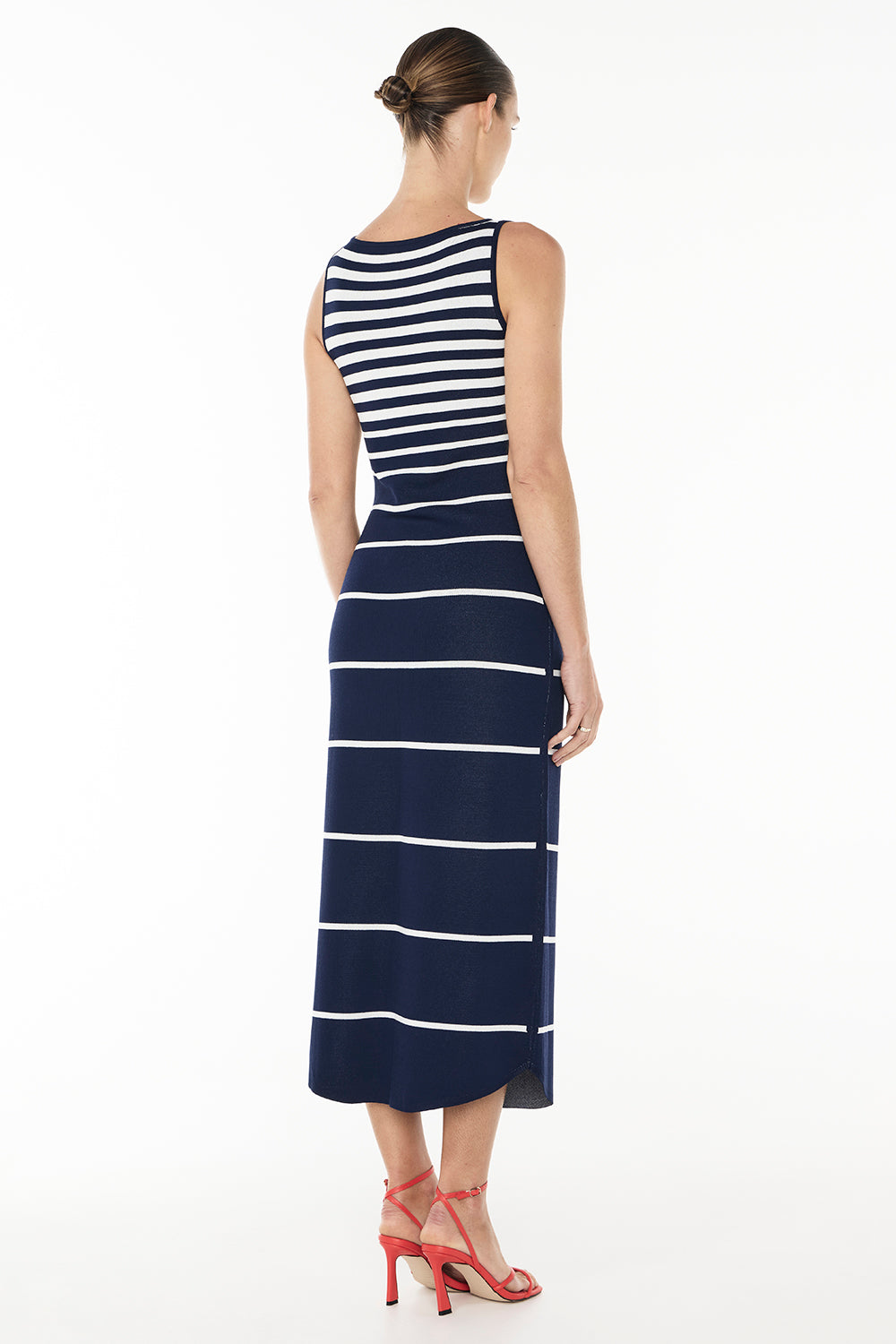 Breton Stripe Knit Dress (Navy/White)