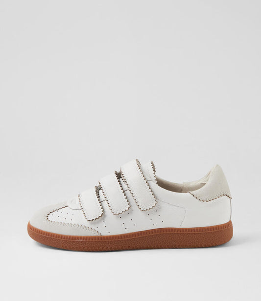 Image of Sneakers. Productname: Danela White Suede Leather Sneakers in WHITE colour by brand - MOLLINI