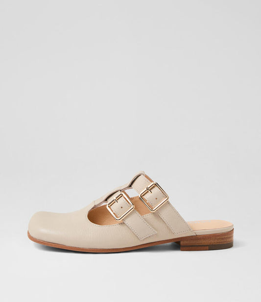 Image of Sandals. Productname: Gavin Vanilla Leather Mules in VANILLA colour by brand - MIDAS