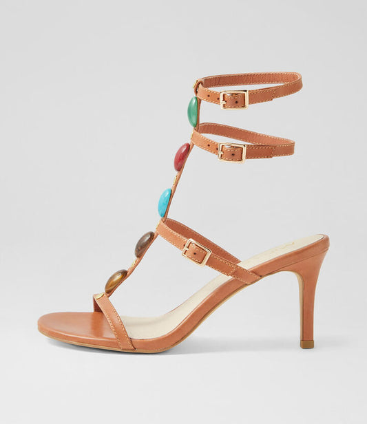 Image of Sandals. Productname: Nabulite Dark Rum Multi Leather Sandals in DK RUM-MULTI colour by brand - MIDAS