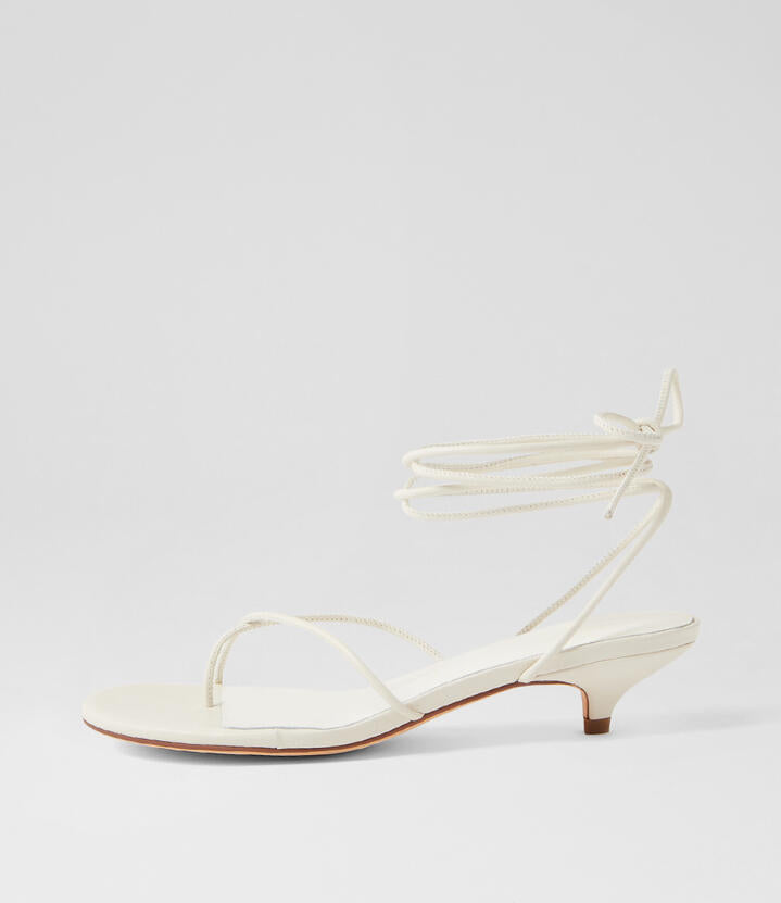 Image of Sandals. Productname: Nabliss White Leather Sandals in WHITE colour by brand - MOLLINI