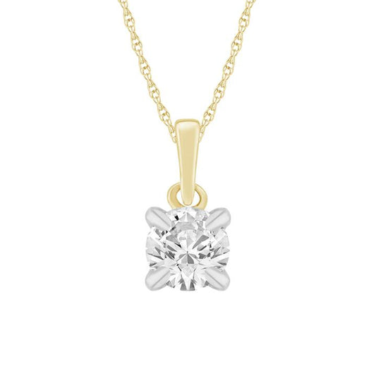 Image of Charms. Product name - 45cm 0.25ct Solitaire Laboratory-Grown Diamond Pendant Necklace in 9kt Yellow Gold in colour by brand - Bevilles