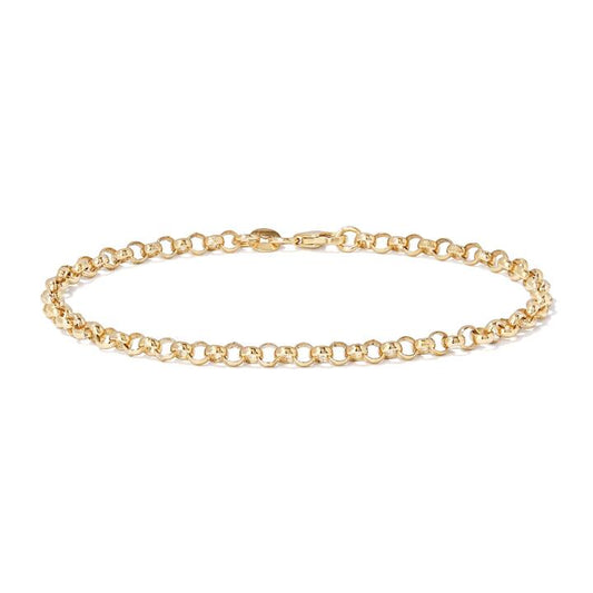 Image of Bracelets. Product name - 19cm 4mm Width Belcher Bracelet in 9kt Yellow Bonded Gold in colour by brand - Bevilles