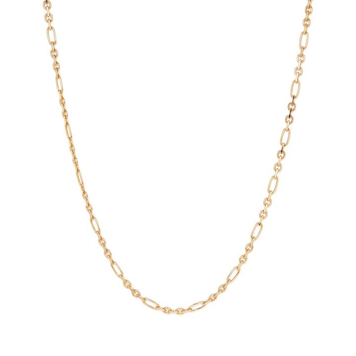 Image of Necklaces. Product name - 45cm Flat Figaro Chain in 9kt Yellow Bonded Gold in colour by brand - Bevilles