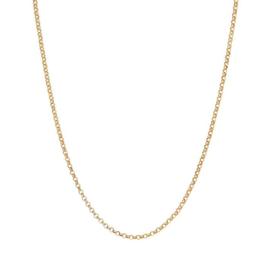Image of Necklaces. Productname: 45cm 4mm Width Belcher Chain Necklace in 9kt Yellow Bonded Gold in Gold colour by brand - Bevilles