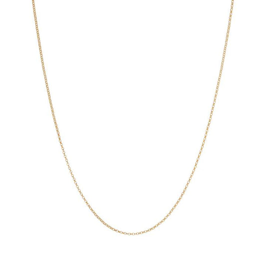 Image of Necklaces. Productname: 55cm Hollow Belcher Chain in 9kt Yellow Gold in Gold colour by brand - Bevilles