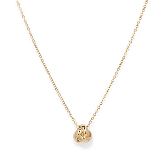 Image of Necklaces. Productname: 45cm Ball Knot Necklace in 9kt Yellow Gold in Gold colour by brand - Bevilles