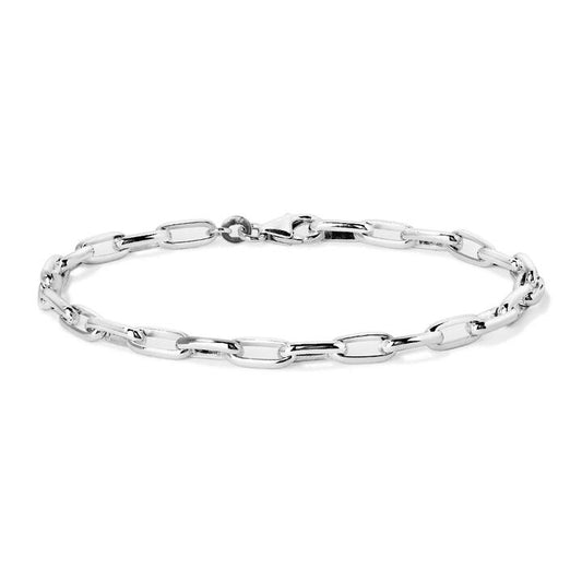 Image of Bracelets. Productname: 19cm Paperclip Bracelet in Sterling Silver in Silver colour by brand - Bevilles
