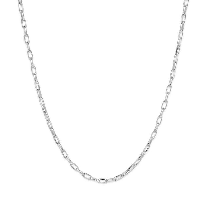 Image of Necklaces. Product name - 45cm 4mm Width Paperclip Chain in Sterling Silver in colour by brand - Bevilles