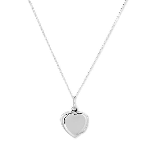 Image of Charms. Productname: 45cm Heart Locket Pendant Necklace in Sterling Silver in Silver colour by brand - Bevilles