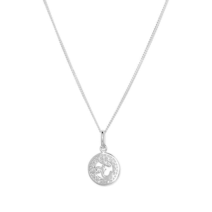 Image of Charms. Productname: 45cm Om Pendant Necklace in Sterling Silver in Silver colour by brand - Bevilles