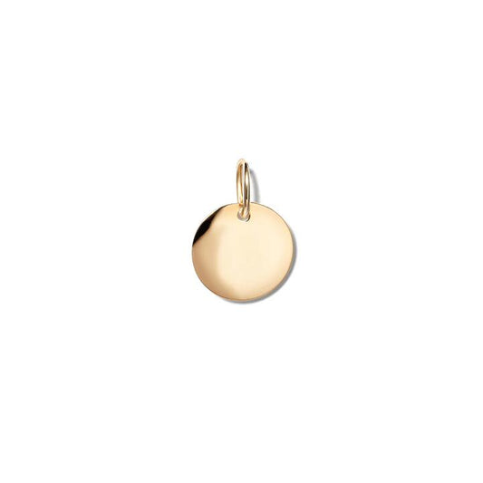 Image of Charms. Productname: Disc Pendant in 9kt Yellow Gold in Gold colour by brand - Bevilles