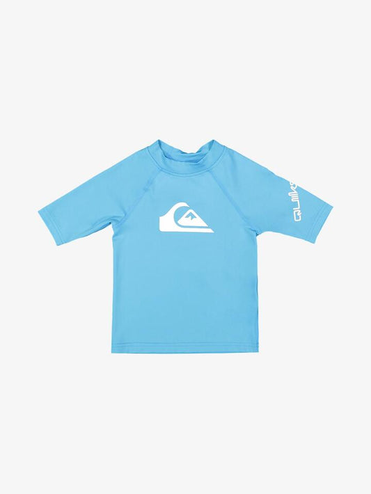 Image of Coats & Jackets. Productname: Quiksilver Boys 2-7 All Time Rash Vest Horizon Blue - in Horizon Blue colour by brand - Quiksilver