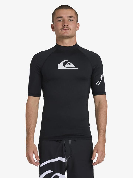 Image of Coats & Jackets. Productname: Quiksilver Mens All Time Rash Vest Black - in Black colour by brand - Quiksilver