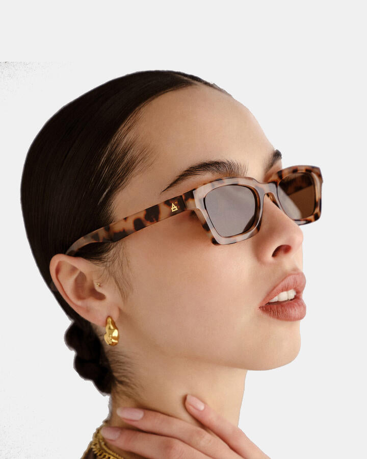 Image of Sunglasses. Productname: Aire Sculptor Sunglasses: Cookie Tort - Women's Sunglasses in Cookie Tort colour by brand - Novo