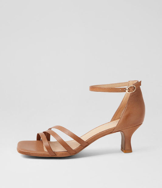 Image of Sandals. Productname: Udaya Tan Leather Sandals in TAN colour by brand - MIDAS