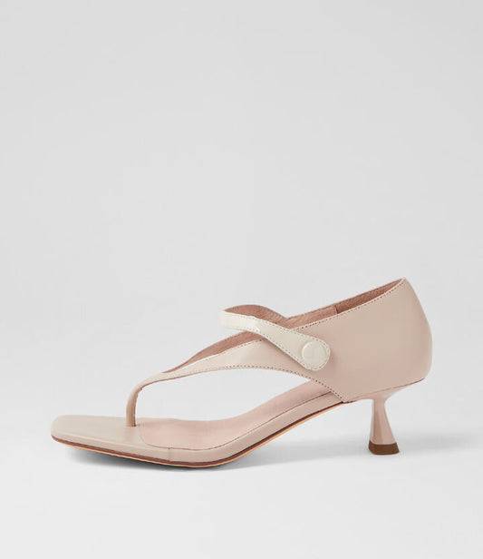 Image of Sandals. Productname: Kyrian Nude Vanilla Leather Sandals in NUDE-VANILLA colour by brand - MIDAS