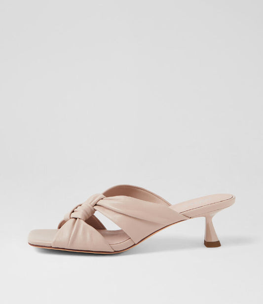 Image of Sandals. Productname: Karisa Nude Leather Sandals in NUDE colour by brand - MIDAS