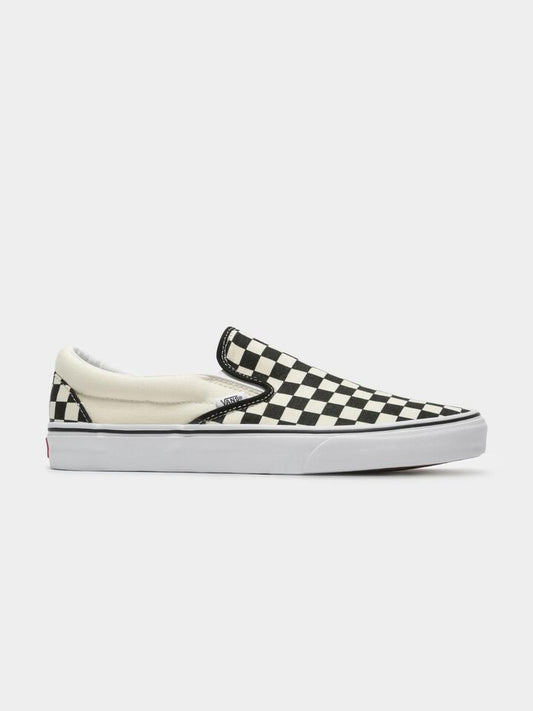 Image of Slippers. Productname: Vans Unisex Classic Slip-On Sneakers in Checkboard colour by brand - Vans