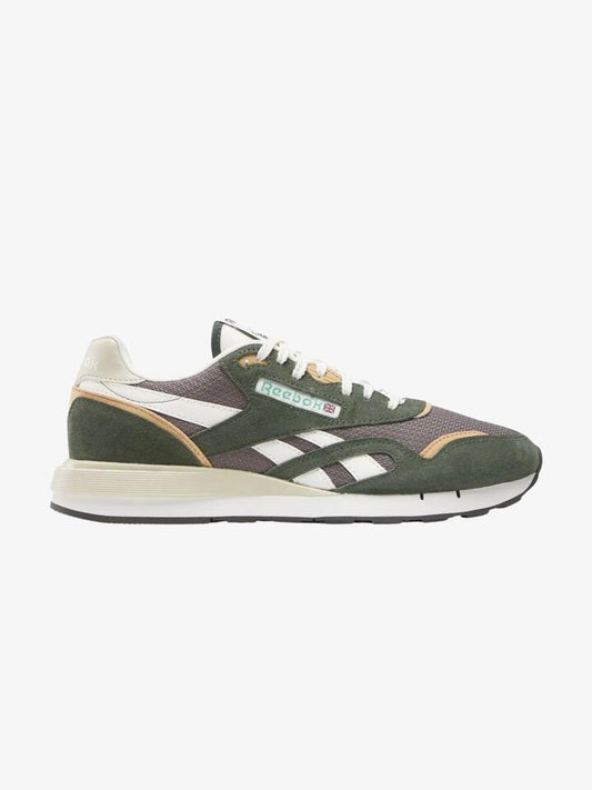 Image of Footwear. Productname: Reebok Classic Nylon 89 Shoes in Grit Green/Trek Grey/Chalk colour by brand - Reebok