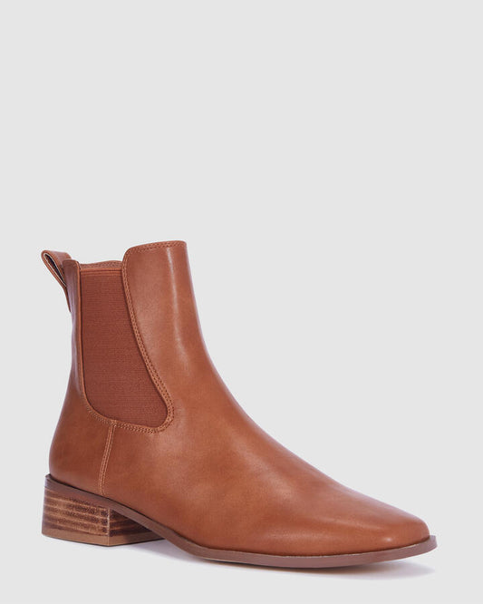 Image of Boots. Productname: Daishiro: Dark Camel - Women's Boot Flat in Neutral colour by brand - Novo