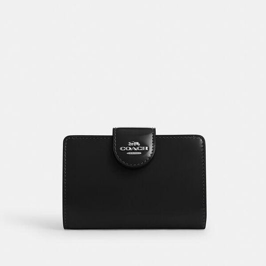 Image of Wallets & Money Clips. Productname: Medium Corner Zip Wallet in BLACK colour by brand - Coach Outlet Australia