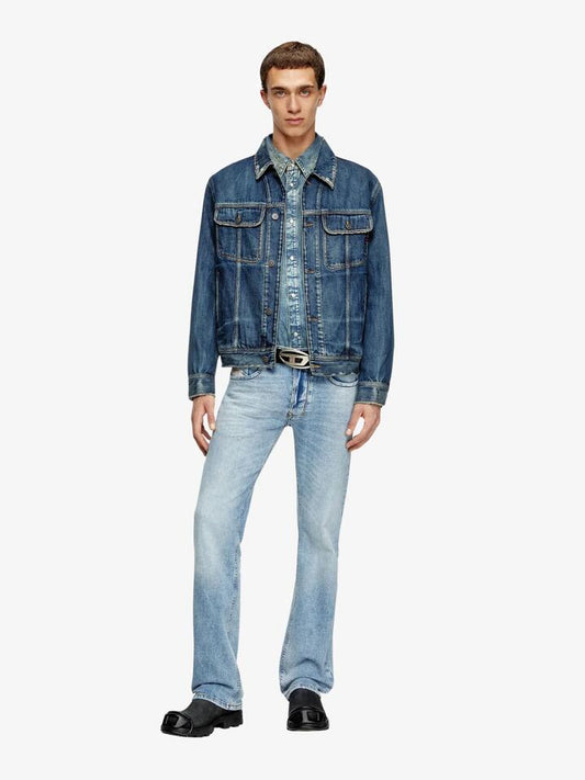 Image of a model wearing Denim. Productname: Diesel 1985 Larkee in Mid Light colour by brand - Diesel