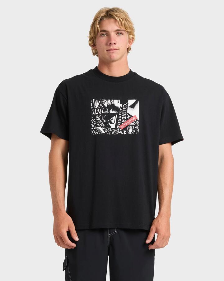 Image of T-Shirts. Product name - Quiksilver Mens Sequence T-Shirt Black in Black colour by brand - Quiksilver