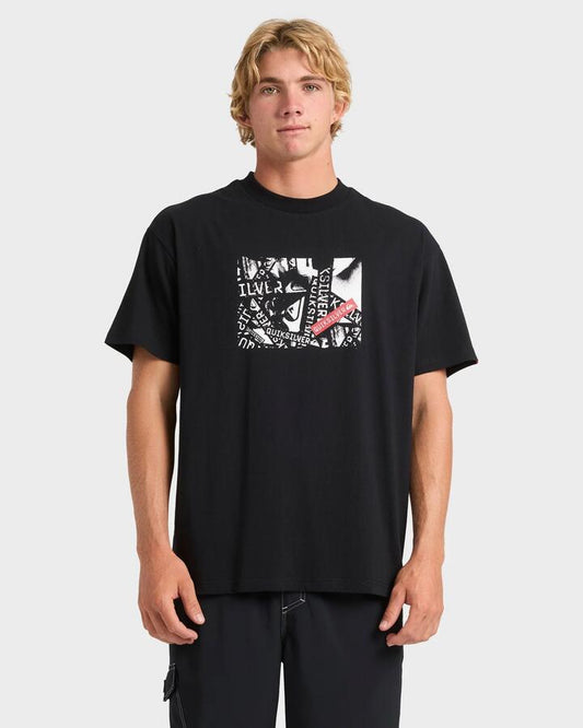 Image of T-Shirts. Product name - Quiksilver Mens Sequence T-Shirt Black in Black colour by brand - Quiksilver