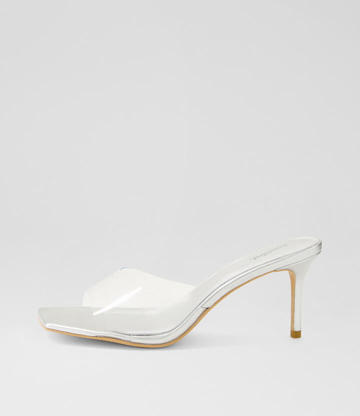 Image of Sandals. Productname: Preeyah Clear Silver Sandals in CLEAR-SILVER colour by brand - MOLLINI