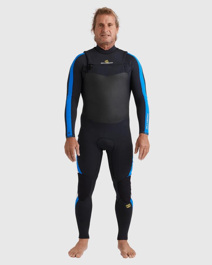 Image of Accessories. Product name - Billabong Mens 3/2Mm Oscillator Chest Zip Steamer Wetsuit Royal in Royal colour by brand - Billabong