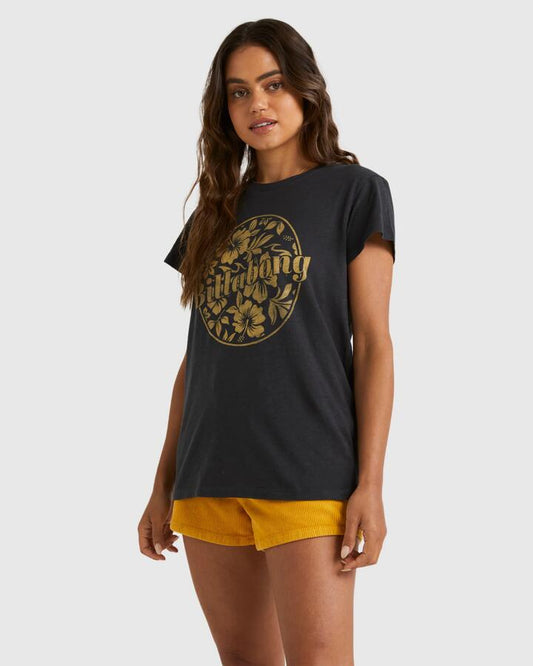 Image of T-Shirts. Product name - Billabong Womens Toko Formula T-Shirt Off Black in Off Black colour by brand - Billabong