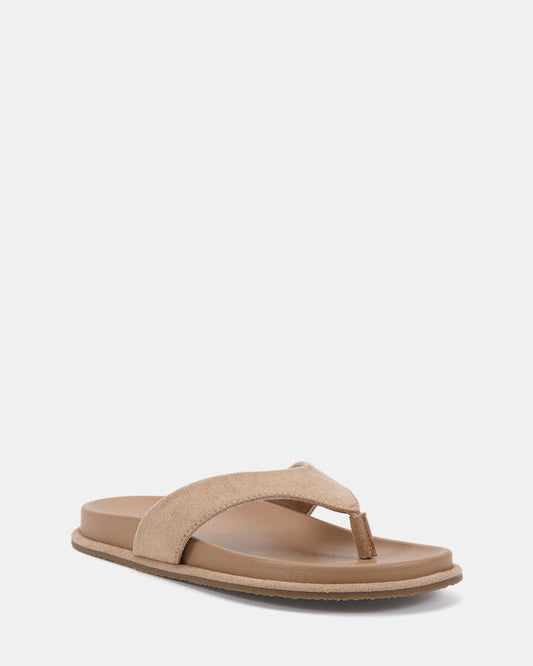 Image of Sandals. Productname: Sherrie: Biscoff Suede - Women's Thongs in Biscoff Suede colour by brand - Novo