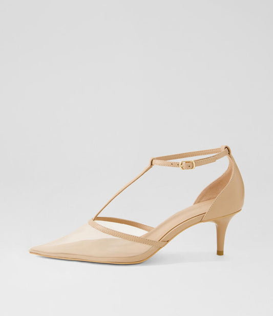 Image of Heels. Productname: Lunah Nude Fabric Pump Heels in NUDE colour by brand - MOLLINI