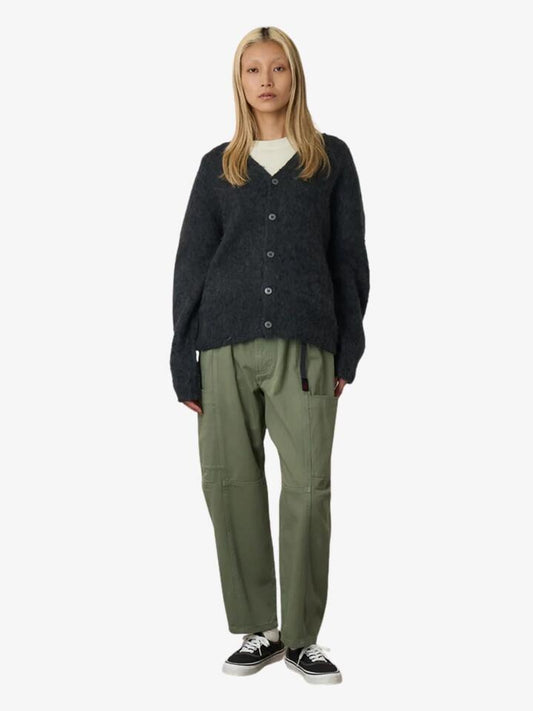 Image of a model wearing Pants. Productname: Gramicci Women's Voyager Pant in Sage colour by brand - Gramicci
