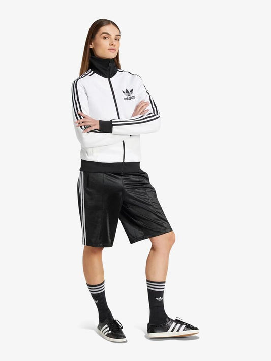 Image of a model wearing Shorts. Productname: Adidas Firebird Long Shorts in Black/White colour by brand - Adidas