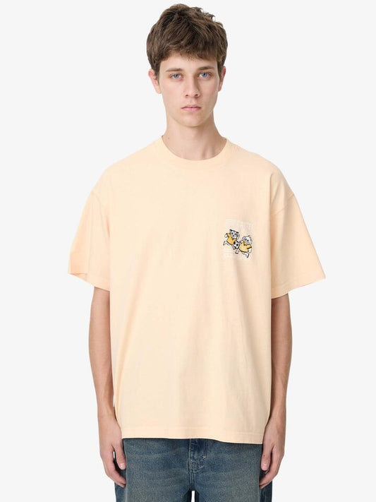 Image of T-Shirts. Productname: Weekend Cartel Cartel High Tee in Peach colour by brand - Weekend Cartel