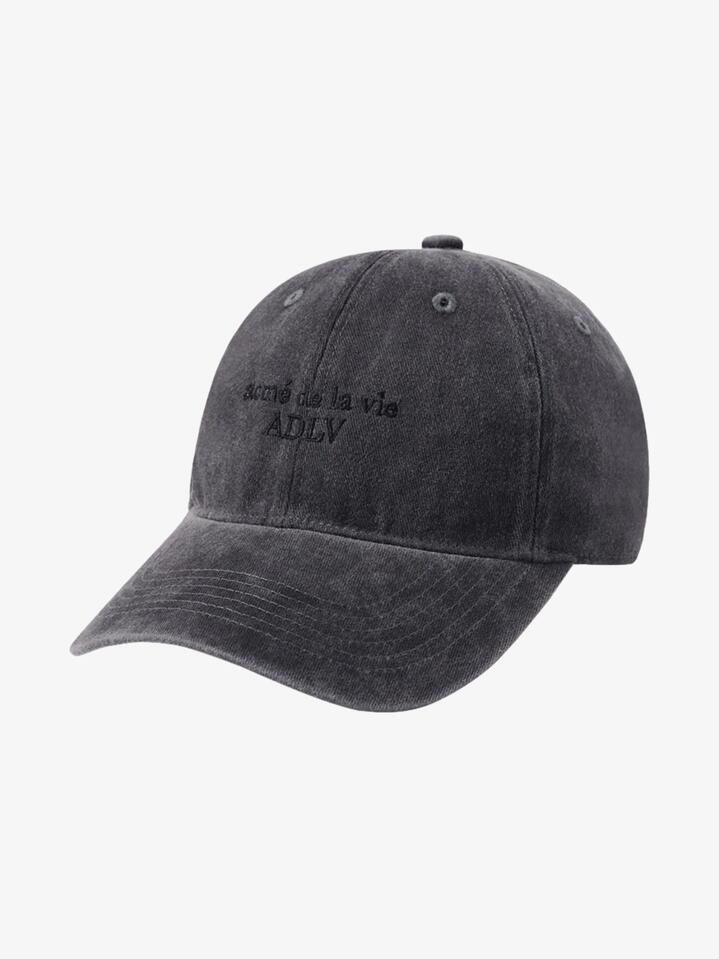 Image of Hats. Productname: ADLV Basic Logo Ball Cap ONE SIZE Charcoal in Charcoal colour by brand - ADLV