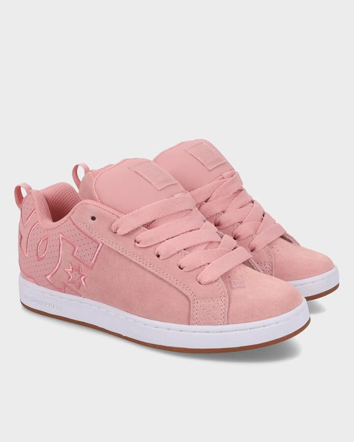Image of Sneakers. Productname: DC Shoes Womens Court Graffik Sneakers Pink/White - in Pink/White colour by brand - DC Shoes