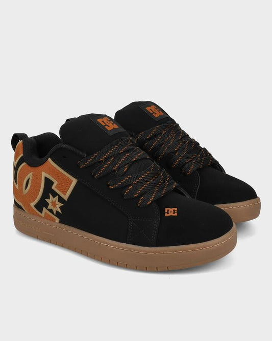 Image of Sneakers. Productname: DC Shoes - Mens Court Graffik Sneakers - Black/Brown/Gum - in Black/Brown/Gum colour by brand - DC Shoes