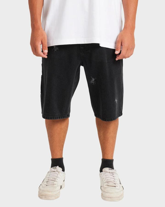 Image of Accessories. Product name - Billabong Mens Bong Fly 23" Jorts Black - in Black colour by brand - Billabong
