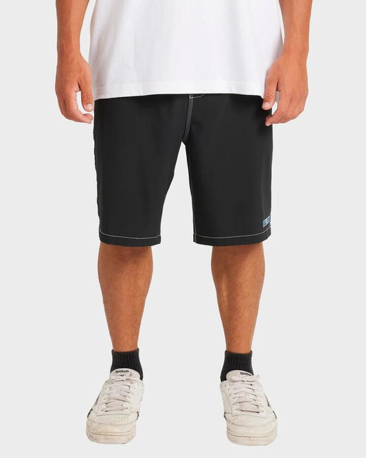 Image of Swimwear. Product name - Billabong Mens Bong Fly Layback 19" Boardshorts Black - in Black colour by brand - Billabong