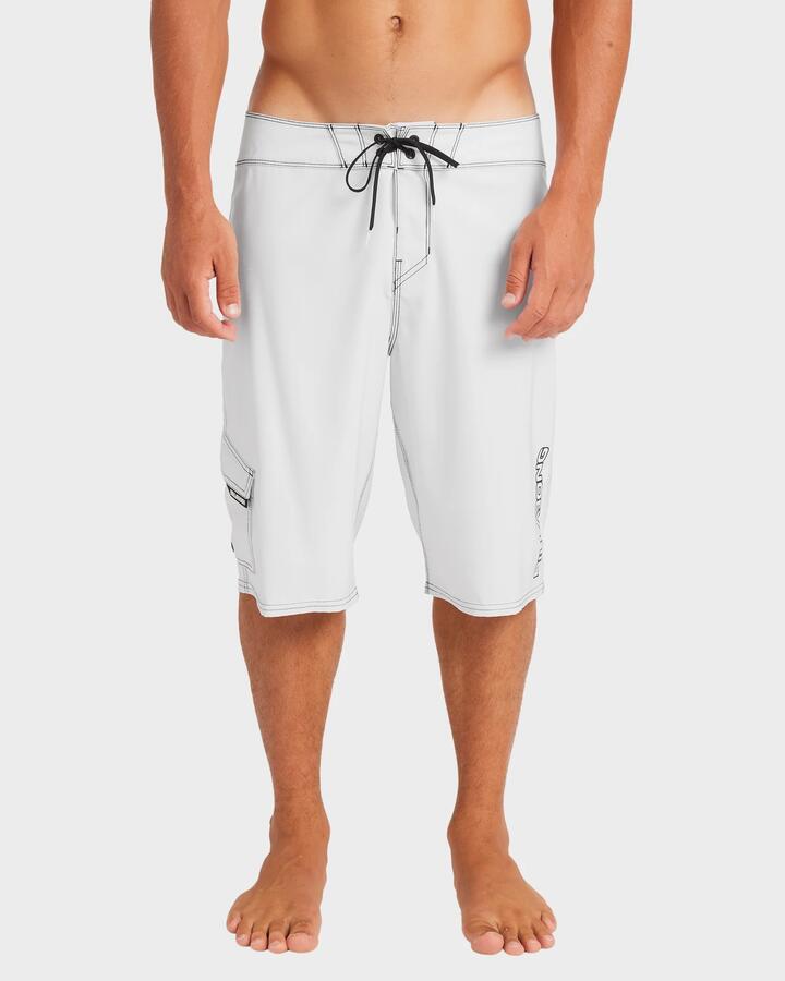 Image of Swimwear. Product name - Billabong Mens Bio Og Pro 21" Boardshorts White - in White colour by brand - Billabong