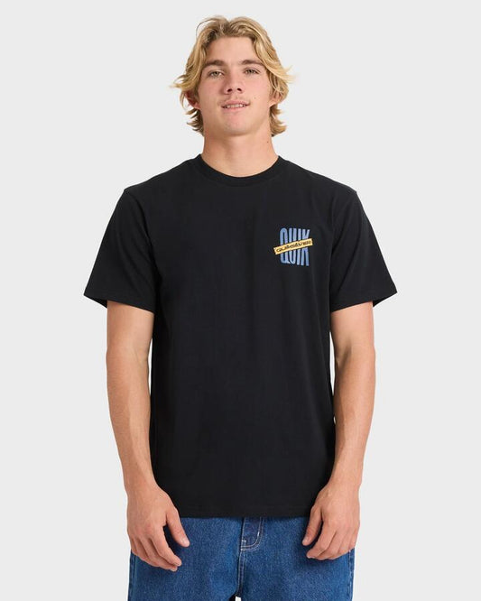 Image of T-Shirts. Productname: Quiksilver Mens Repeater T-Shirt Black - in Black colour by brand - Quiksilver