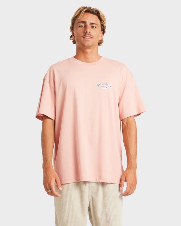 Image of T-Shirts. Product name - Billabong Mens Heritage Arch T-Shirt Peach in Peach colour by brand - Billabong
