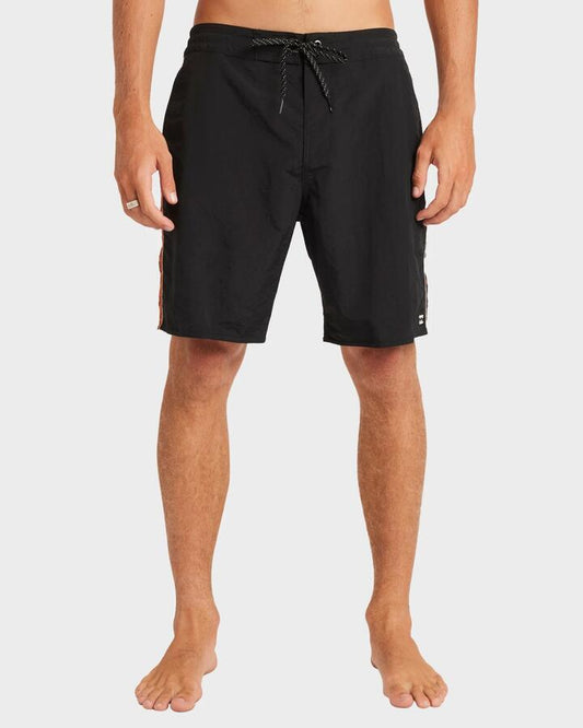 Image of Swimwear. Productname: Billabong Mens Wategos Lo Tide 19" Boardshorts Stealth - in Stealth colour by brand - Billabong
