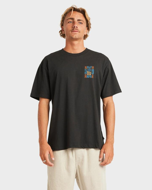 Image of T-Shirts. Product name - Billabong Mens Solar T-Shirt Washed Black - in Washed Black colour by brand - Billabong