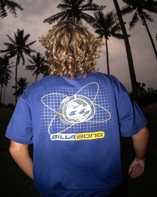 Image of T-Shirts. Product name - Billabong Mens Spec 73 T-Shirt Vintage Indigo in Vintage Indigo colour by brand - Billabong