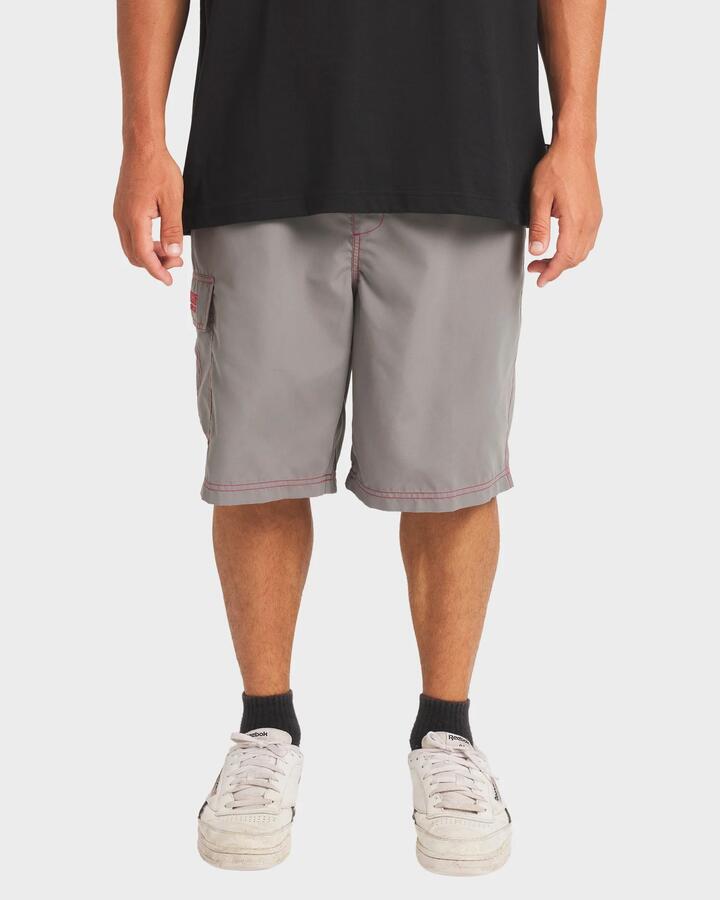 Image of Swimwear. Product name - Billabong Mens Throw On 21" Boardshorts Pewter in Pewter colour by brand - Billabong